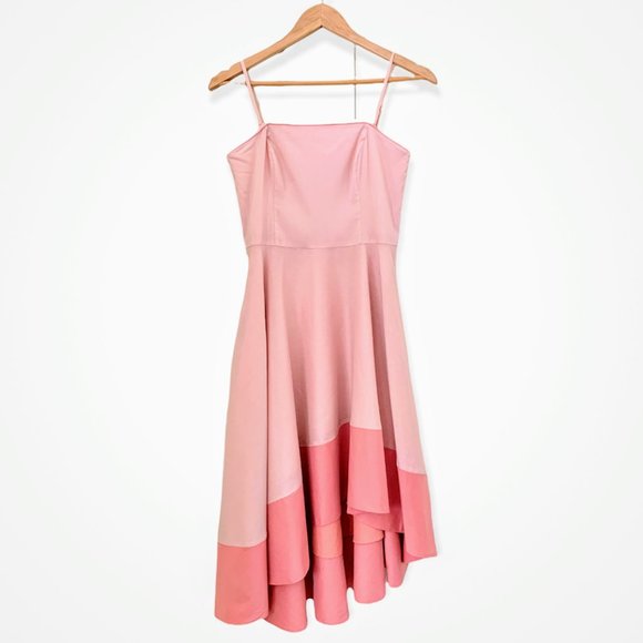 Clearout: White House Black Market Pink Asymmetrical Dress. Barbie. - Picture 1 of 7